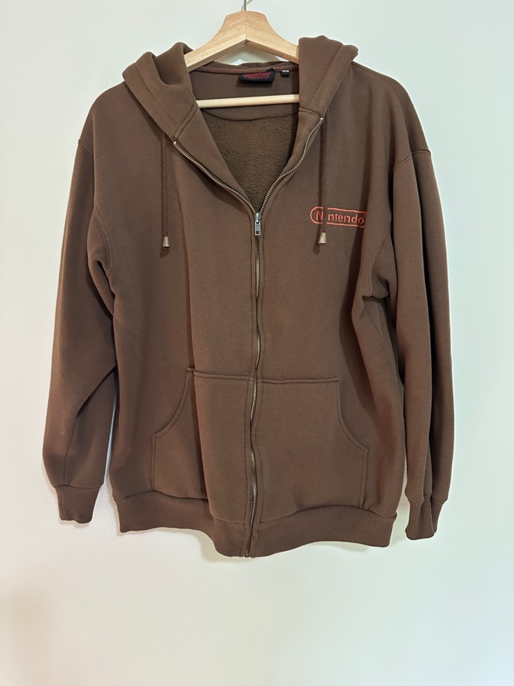 Nintendo Brown Full-Zip Hooded Sweatshirt
